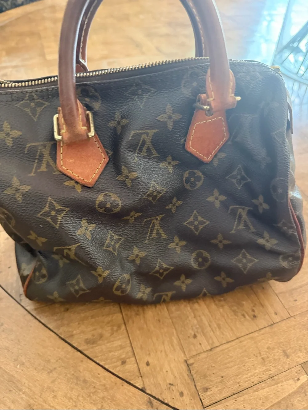Authentic Louis Vuitton Designer Monogram Brown Leather Satchel - Classic Brown